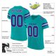 Preschool Custom Aqua Purple-White Mesh Authentic Football Jersey