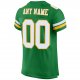 Women's Custom Kelly Green White-Gold Mesh Authentic Football Jersey