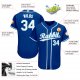 Youth Custom Royal White-Light Blue Baseball Jersey