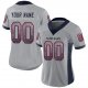 Women's Custom Light Gray Navy-Scarlet Mesh Drift Fashion Football Jersey