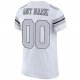 Preschool Custom White Silver-Black Mesh Authentic Football Jersey