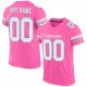 Kid's Custom Pink White-Light Gray Mesh Authentic Football Jersey