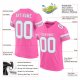 Preschool Custom Pink White-Light Gray Mesh Authentic Football Jersey