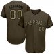 Kid's Custom Olive Camo-Black Authentic Salute To Service Baseball Jersey