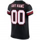 Preschool Custom Black White-Red Mesh Authentic Football Jersey