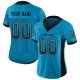 Men's Custom Panther Blue Black-Gray Mesh Drift Fashion Football Jersey