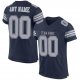 Women's Custom Navy Gray-White Mesh Authentic Football Jersey