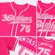 Kid's Custom Pink White Authentic Baseball Jersey