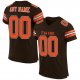 Men's Custom Brown Orange-White Mesh Authentic Football Jersey