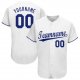 Men's Custom White Royal Baseball Jersey