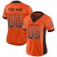 Women's Custom Orange Black-White Mesh Drift Fashion Football Jersey