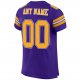 Women's Custom Purple Gold-White Mesh Authentic Football Jersey