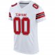 Preschool Custom White Red-Black Mesh Authentic Football Jersey