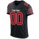 Preschool Custom Black Red-White Mesh Authentic Football Jersey