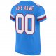 Women's Custom Powder Blue White-Red Mesh Authentic Football Jersey