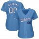 Youth Custom Light Blue White-Royal Baseball Jersey