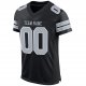 Preschool Custom Black Silver-White Mesh Authentic Football Jersey