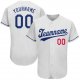 Women's Custom White Royal-Red Authentic Baseball Jersey