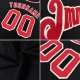 Women's Custom Black Red-Gray Authentic Baseball Jersey