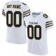 Kid's Custom White Black-Old Gold Mesh Authentic Football Jersey