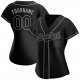 Kid's Custom Black Black-Gray Authentic Baseball Jersey