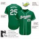 Women's Custom Kelly Green White-Gray Authentic St. Patrick's Day Baseball Jersey