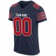 Preschool Custom Navy Red-White Mesh Authentic Football Jersey