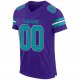 Preschool Custom Purple Aqua-White Mesh Authentic Football Jersey