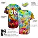 Kid's Custom Scratch Graffiti Pattern-White Kelly Green 3D Authentic Baseball Jersey