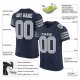 Preschool Custom Navy Gray-White Mesh Authentic Football Jersey