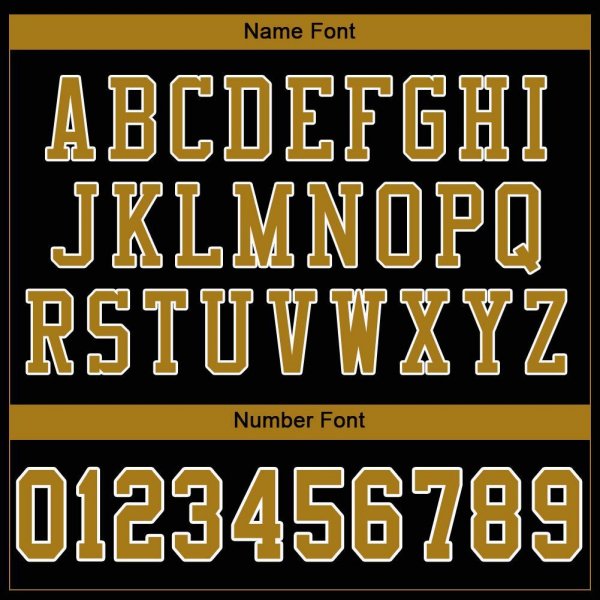 Preschool Custom Black Old Gold-White Mesh Authentic Football Jersey