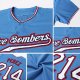 Men's Custom Powder Blue White-Red Authentic Baseball Jersey