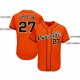 Kid's Custom Orange Black-Cream Baseball Jersey