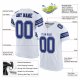 Preschool Custom White Royal-Black Mesh Authentic Football Jersey