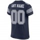 Women's Custom Navy Gray-White Mesh Authentic Football Jersey