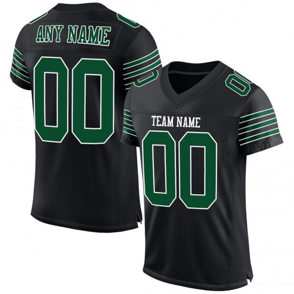 Preschool Custom Black Gotham Green-White Mesh Authentic Football Jersey