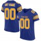 Kid's Custom Royal Gold-White Mesh Authentic Football Jersey