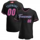 Kid's Custom Black Pink-Light Blue Authentic American Flag Fashion Baseball Jersey