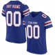 Women's Custom Royal White-Red Mesh Authentic Football Jersey