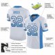 Youth Custom White Powder Blue-Black Mesh Drift Fashion Football Jersey