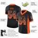 Youth Custom Black Orange-White Mesh Drift Fashion Football Jersey