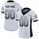 Men's Custom White Black-Silver Mesh Drift Fashion Football Jersey