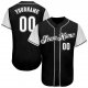 Women's Custom Black White-Gray Authentic Baseball Jersey