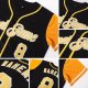 Men's Custom Black Gold-White Authentic Baseball Jersey