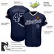 Kid's Custom Navy Navy-Gray Authentic Baseball Jersey