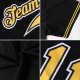 Men's Custom Black Old Gold-White Authentic Baseball Jersey