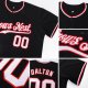 Men's Custom Black White-Red Authentic Baseball Jersey