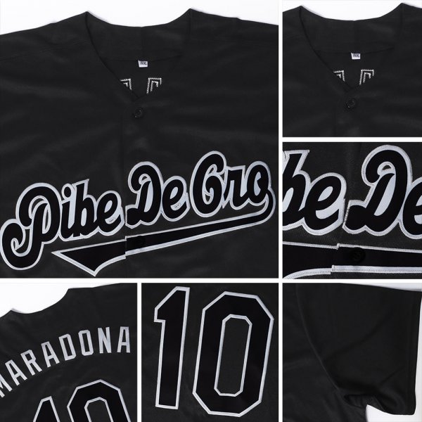 Women's Custom Black White-Red Authentic Baseball Jersey