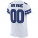 Men's Custom White Royal-Black Mesh Authentic Football Jersey