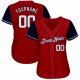 Kid's Custom Red White-Navy Authentic Baseball Jersey